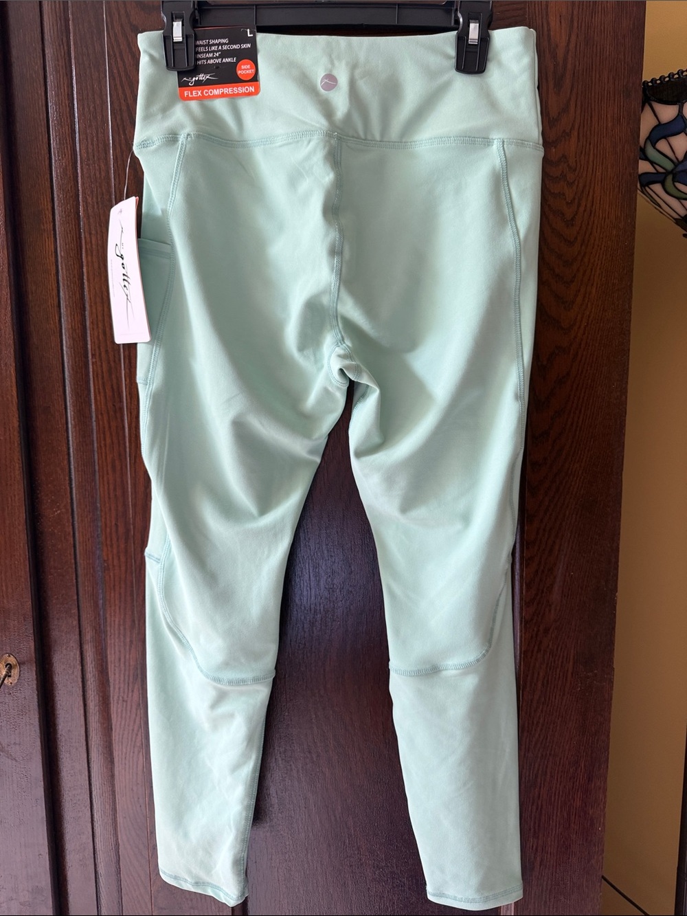 Gottex Mint Green Waist Shaping Leggings with Side Pockets
